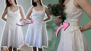 make a LOOSE DRESS TIGHTER the fast and easy way - Side Lace Up Dress Sewing Tutorial DIY by as told by Brittany 13,703 views 1 year ago 11 minutes, 40 seconds