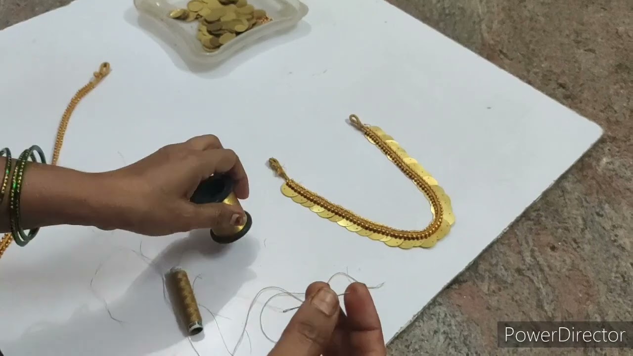 GOLD COIN CHAIN DESIGN - YouTube