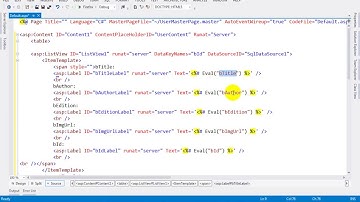 Learn ASP.NET - Creating Display Page with ListView Part 1 Using Visual Studio 2012