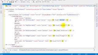 Learn ASP.NET - Creating Display Page with ListView Part 1 Using Visual Studio 2012