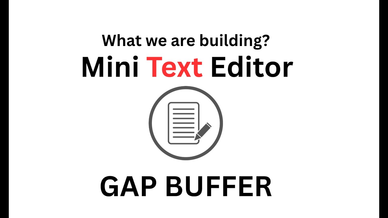 DSA behind text editor - GAP BUFFER - YouTube