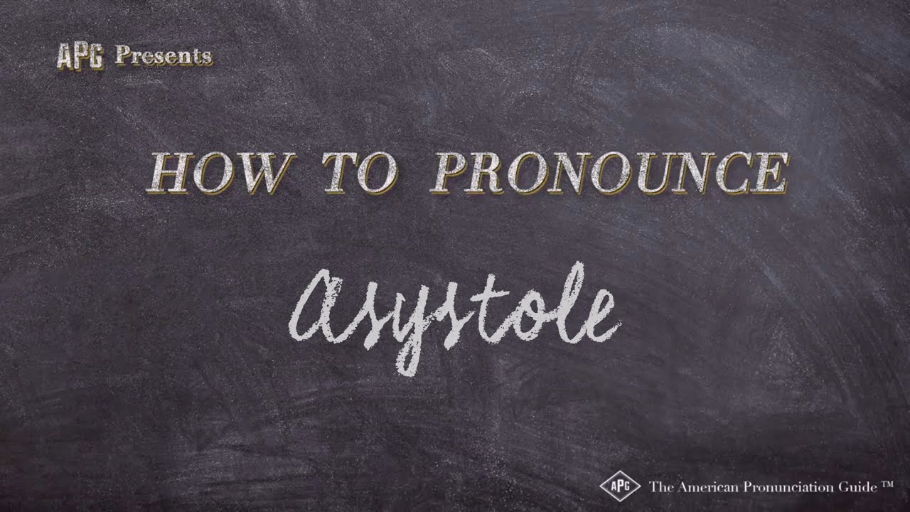 How to Pronounce Asystole (Real Life Examples!)