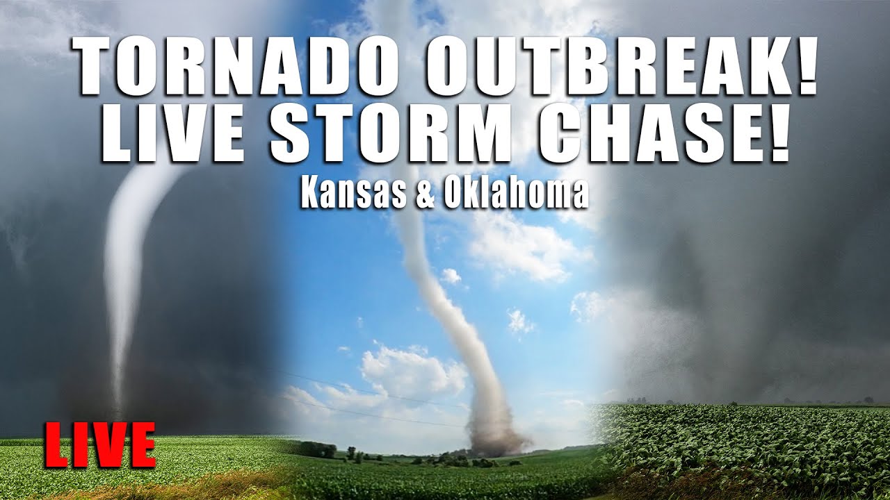 TORNADO OUTBREAK - Live Storm Chasing in Kansas & Oklahoma - YouTube