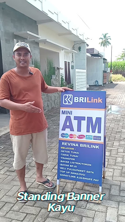 Agen Bri Link Stand Banner Kayu #agenbrilink #brilink #standbanner #standingbannerkayu