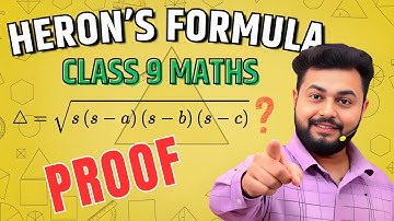 Heron’s Formula Class 9 | Proof + Examples Solved | CBSE Maths 2026 Chapter Area of Triangle