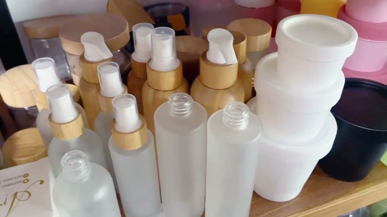 Glass bottle with 100% Bamboo pump