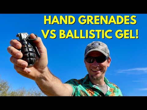 Hand Grenade VS Ballistic Gel in Slow Motion!