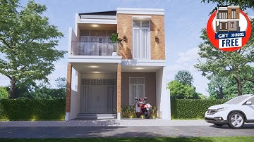 Sketchup House Design (6 x 14 meter) + Enscape Render | Free Download