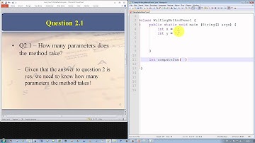 Java Tutorial - How To Write A Method Part I