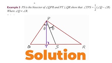 Show that angle TPS=half of the difference of angle Q and R |Qis less than R| Triangle|@FOCUS4MATHS