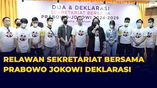 Relawan Sekretariat Bersama Prabowo  Jokowi Deklarasi Soal Capres dan Cawapres 2024