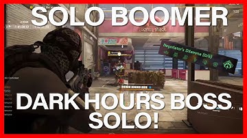 SOLO BOOMER DARK HOURS GUIDE THE DIVISION 2 TU12