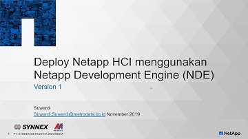 Deploy NDE Part1 - Netapp HCI Hardware & Infra Overview