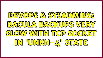 DevOps & SysAdmins: bacula backups very slow with TCP socket in 