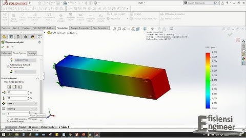 Analisis stress, strain and elongation menggunakan simulation di solidworks Part 2