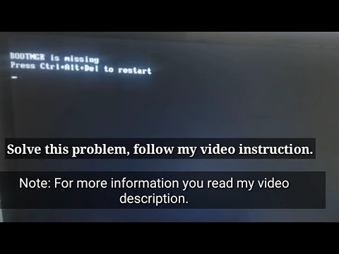 BootMGR отсутствует. Нажмите ctrl+alt+del windows 7 || решить, что bootmgr отсутствует с помощью командной строки