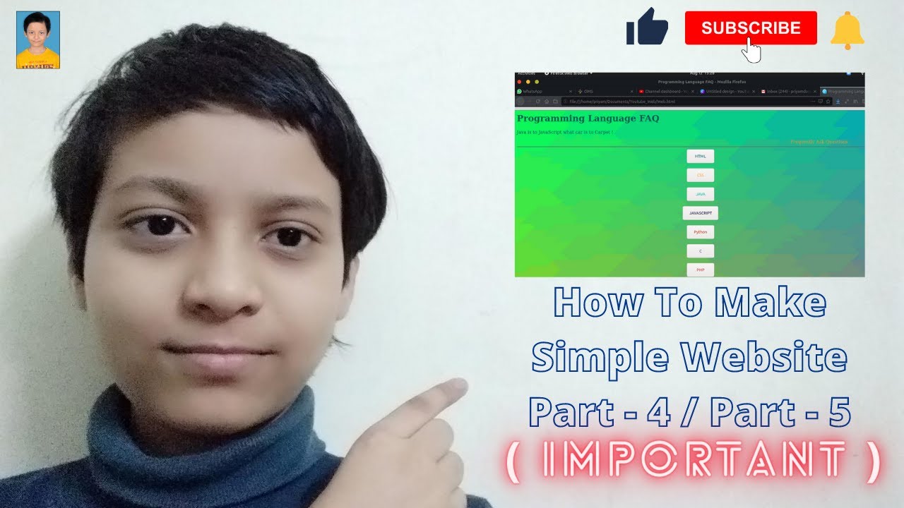#HTML How To Make A Simple Website Part - 4 / Part - 5 || HTML FOR ...