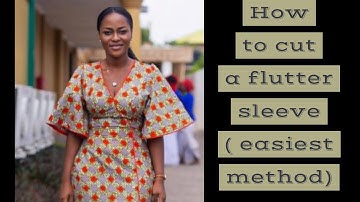 How to cut a flutter sleeve (easiest method) / Easy Cutting/ Beginner