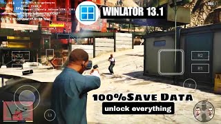 How to add Save data in GTA 5 lite Winlator bionic ludashi 2.5