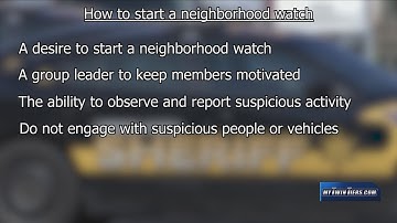 How to set up a neighborhood watch program