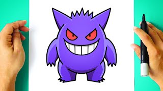 How to DRAW GENGAR - Pokemon