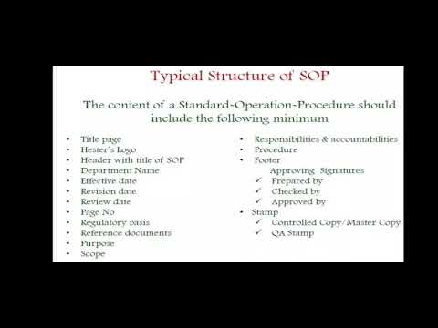 STANDARD OPERATING PROCEDURE PART 2 - YouTube