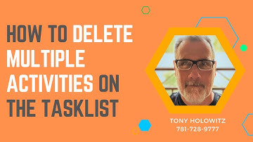 How to Easily Delete Multiple Activities on the Tasklist in Act Premium Cloud