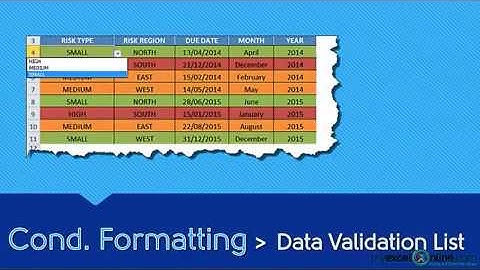 Conditionally Formatting A Drop Down List Menu in Excel