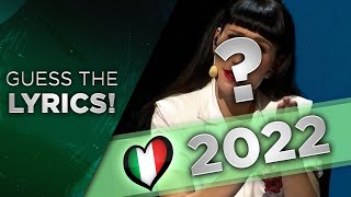 Eurovision 2022 | Guess the Song (Lyrics) DIFFICULT!