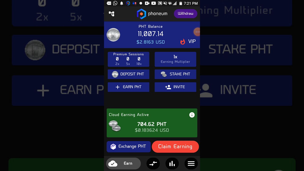 Phoneum Cloud Mining I Activation du minage de token PHT