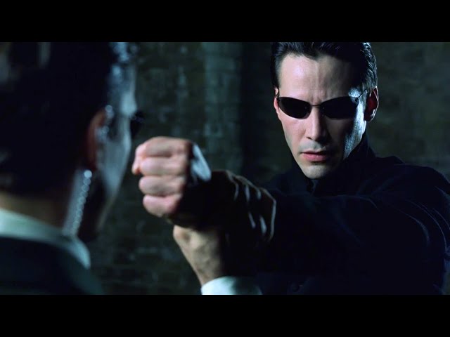 Neo vs Agents | The Matrix Reloaded [Open Matte] class=