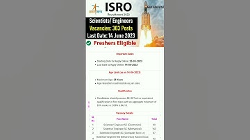 isro scientist recruitment 2023//#isro #isroscientists #viral #latest #ytshorts #ytstudio #reels
