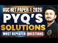 Most Repeated PYQs for UGC NET Paper 1 2026 | Score 80+ Marks