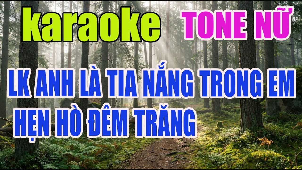 Karaoke Anh Là Tia Nắng Trong Em - Hẹn Hò Đêm Trăng Tone Nữ