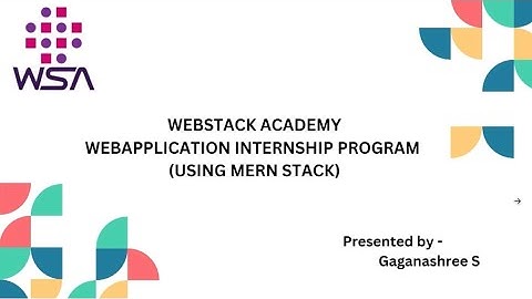 Full Stack Web Development Internship at WebStackAcademy