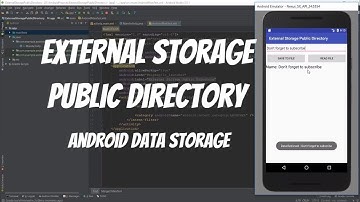 Android DataStorage Tutorial 59 - External Storage Public Directory