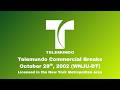 Telemundo Commercial Breaks (October 29th, 2002, WNJU-DT)