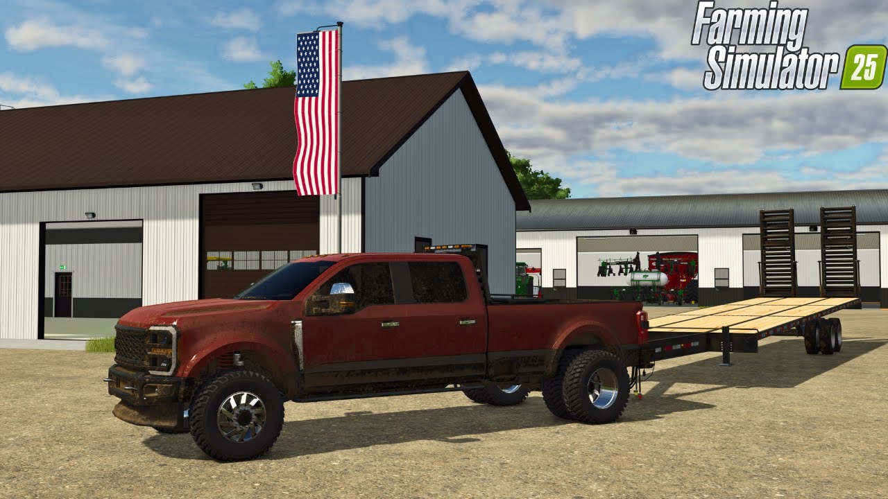 🔴LIVE: NEW TRUCK BOUGHT ON FARM PLUS FARM BUILD FINISHED!! | FS25 Iowa Plains Episode 24