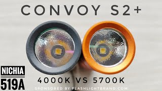 Convoy S2+ Nichia 519A 4000k vs 5700k