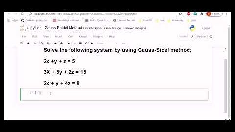 Solving the linear system equations using Gauss-seidel method(in python)