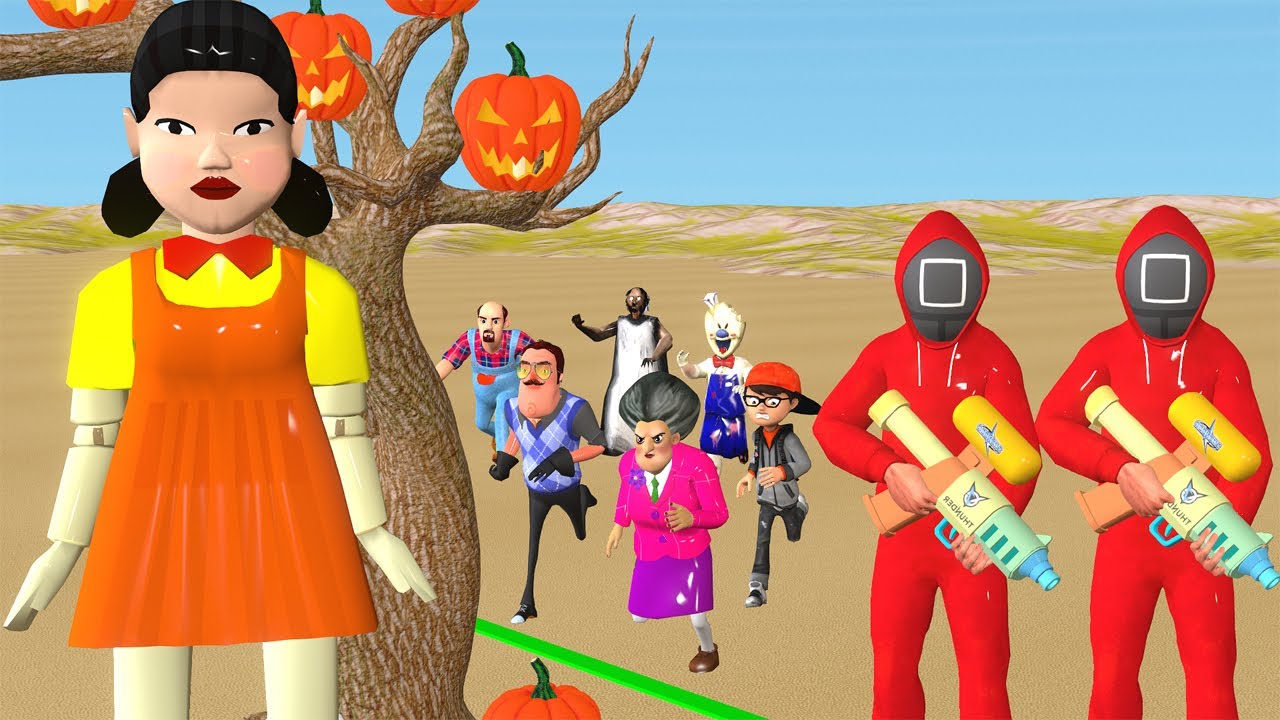 Squid Game (오징어 게임) vs Scary Teacher 3D Miss T Best of Troll Nick with Coffin Dance Compilation