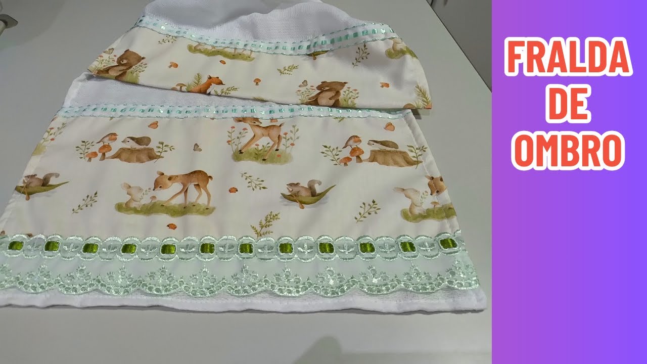 Como fazer uma fralda de ombro 🌸 🌹 🌷 💜