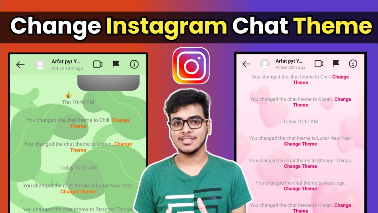 How To Change Instagram Chat Theme | How To Change Instagram Chat Wallpaper  | - YouTube