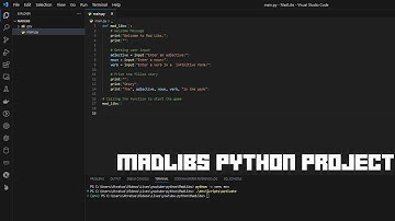 MadLibs python Tutorial | Beginner Python Project