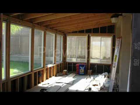 Diy patio room youtube Pics of closed in patios