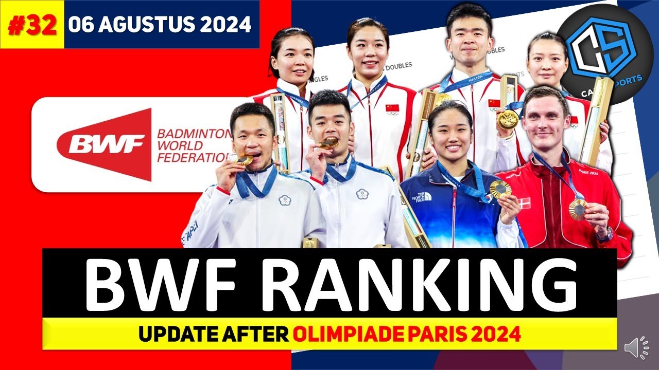 Ranking BWF Terbaru 2024 After Olimpiade Paris 2024 : Kunlavut Melesat ...