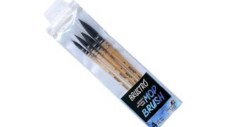 Brustro Artist’s Natural Hair MOP Brushes for watercolour | Unboxing and review.