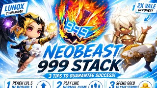 NeoBeast 999 Stack Guide! 🔥 3 Secret Tips to Guarantee Success | Magic Chess Go Go