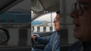 Singing practice once again by driving a car on the National Highway 5...