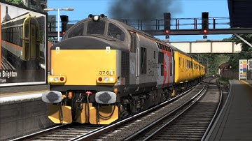 Train Simulator 2021 37608 & 611 pass Southampton Central with 1Q52